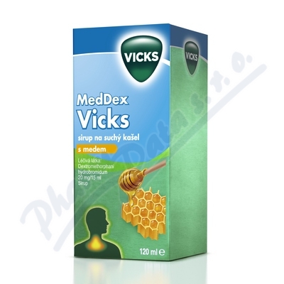 MedDex Vicks sirup med suchý kašel 1x120ml/160mg