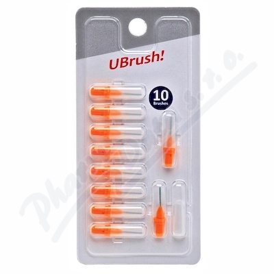 UBrush! mezizubní kartáček 0.8mm oranžový 10ks