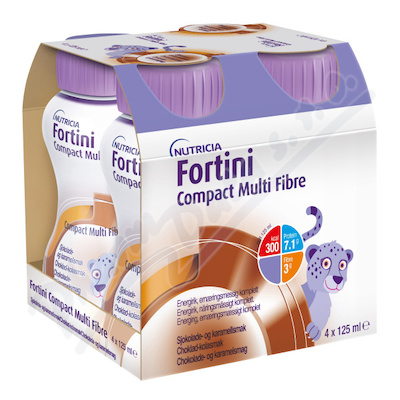 Fortini Compact MF s přích.čokol.-karamel 4x125ml