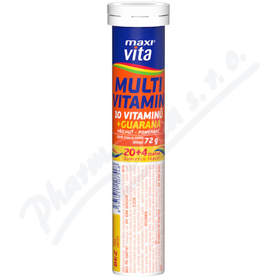 Maxi Vita Multivitamin+guarana tbl.eff.20+4