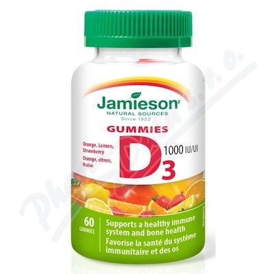 JAMIESON Vitamín D3 1000 IU želat.pastilky 60ks