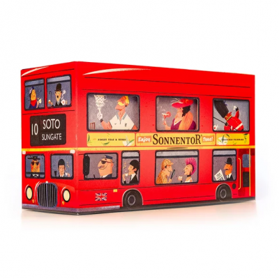 Sonnentor London Bus dárkový box obsahující 3 černé čaje bio