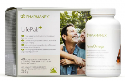 Nu Skin Pharmanex ADR balíček LifePak®+ 60 sáčků and Marine Omega 120 kapslí