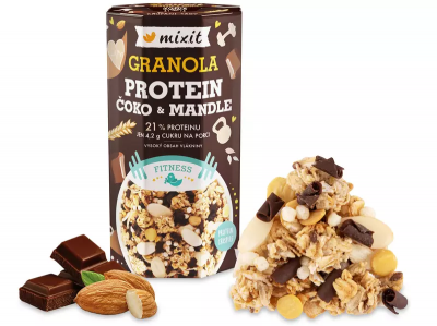 Mixit Proteinová granola z pece - Čokoláda a mandle 450 g