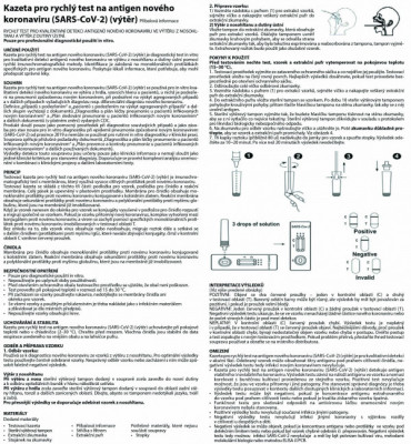 Novel Coronavirus (SARS-Cov-2) Antigen Rapid Test Device (swab)  25ks