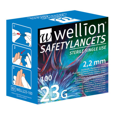 Wellion Safety Lancets jednoráz.bezp.jeh.23G 100ks