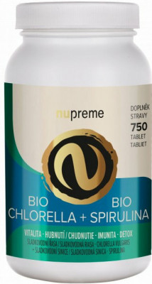 Chlorella+Spirulina tbl.750 BIO NUPREME