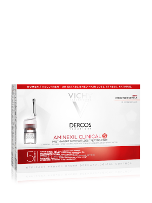 Vichy Dercos Animexil Clinical 5 cílená péče proti vypadávání vlasů pro ženy Mult-Targed Anti-Hair Loss Treating Care 21 x 6 ml