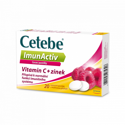 Cetebe ImunActiv Vit.C+zinek 20 cucacích pastilek