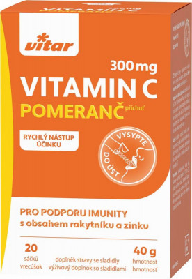 Vitar Vitamin C 300mg+rakytník+zinek sáčky 20x2g