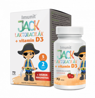 Laktobacily JACK LAKTOBACILÁK Imunit+vit.D3 tbl.72