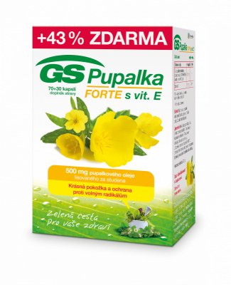 GS Pupalka Forte s vitaminem E cps.70+30