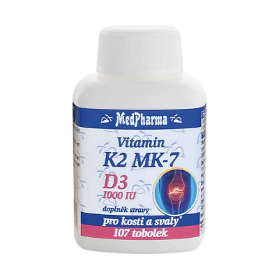 MedPharma Vitamin K2 MK-7+D3 1000 IU tob.107