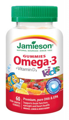 JAMIESON Omega-3 Kids Gummies želatinové past.60ks