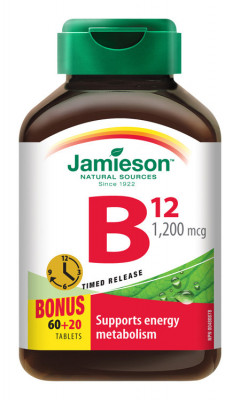 JAMIESON Vitamín B12 1200mcg s post.uvolňov.tbl.80