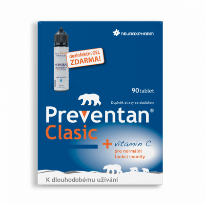 Preventan® Clasic 90 tablet + Noviral dezinfekční gel na ruce 60 ml