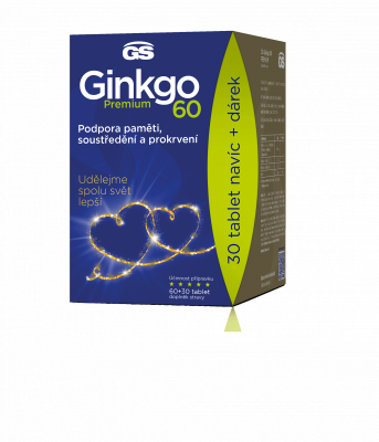 GS Ginkgo 60 Premium tbl.60+30 dárek 2022 ČR/SK