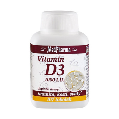 MedPharma Vitamin D3 1000 I.U. tob.107