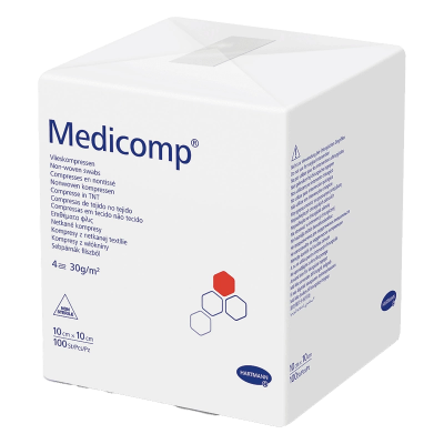 Kompres Medicomp nesterilní 10x10cm 100ks
