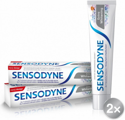 Sensodyne Extra Whitening zubní pasta 2x75ml