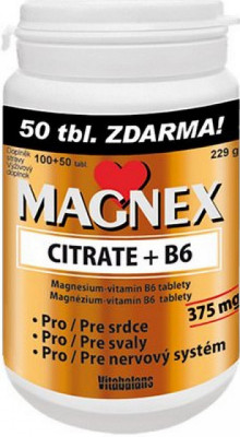Magnex citrate 375 mg+B6 150 tablet